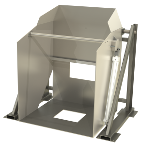 3D rendering of a stainless combo dump